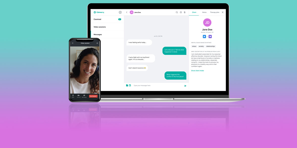 Calmerry – online therapy platform