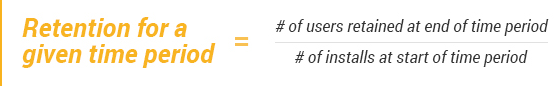 Retention rate as a key marketing metrci for applications