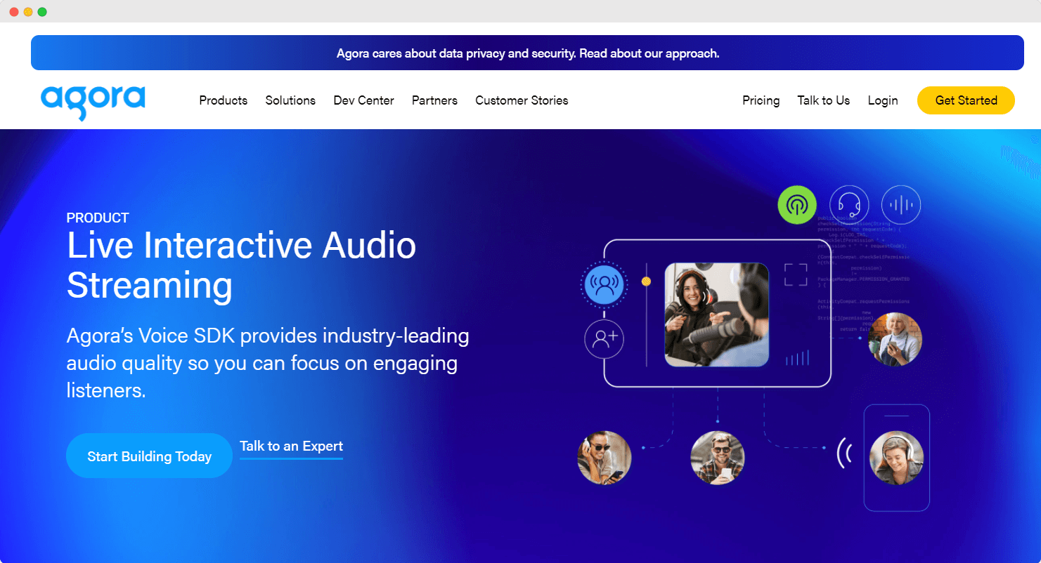 agora io software for podcast pkatforms